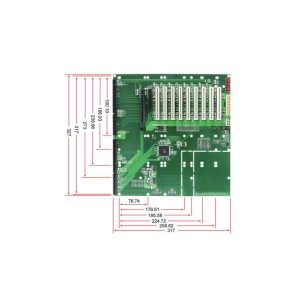 PBPE-12A9 : 12-slot [PCI-E x16 (1), PCI-E x8 (1, x4 signal), PCI (9)] PICMG 1.3 Industrial Backplane